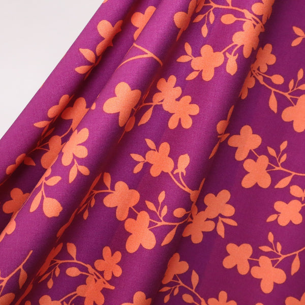 'Lou Lou' - Stretch Viscose - Steel Pink | Coral *Remnant 4m Was $131.60 Now $98